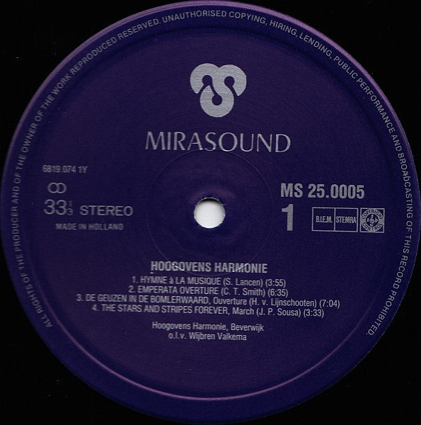 Hoogovens Harmonie : Hoogovens Harmonie (LP, Album)