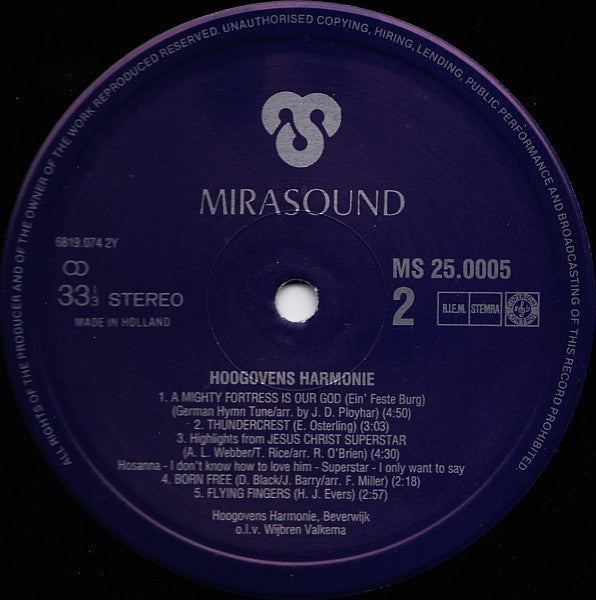 Hoogovens Harmonie : Hoogovens Harmonie (LP, Album)