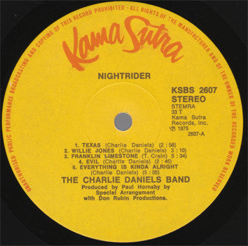 The Charlie Daniels Band : Nightrider (LP, Album, Gat)