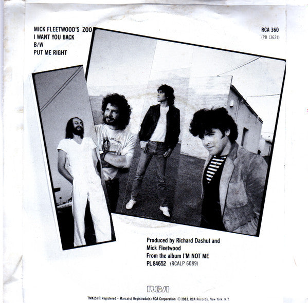 Mick Fleetwood's Zoo : I Want You Back (7", Single)