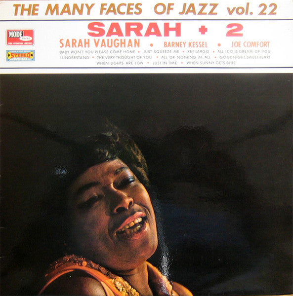 Sarah Vaughan - Barney Kessel - Joe Comfort : Sarah + 2 (LP, Album, RE)