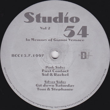 Studio 54 : Vol. 2 (In Memory Of Gianni Versace) (12")