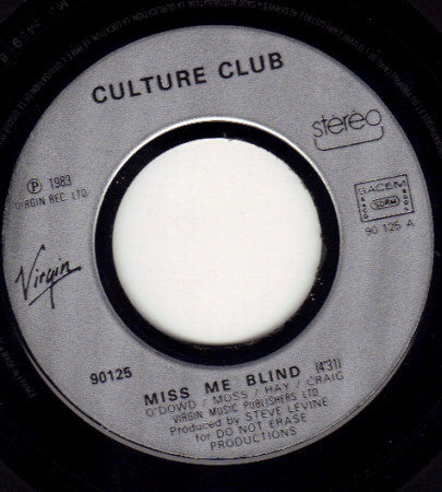 Culture Club : Miss Me Blind (7", Single)