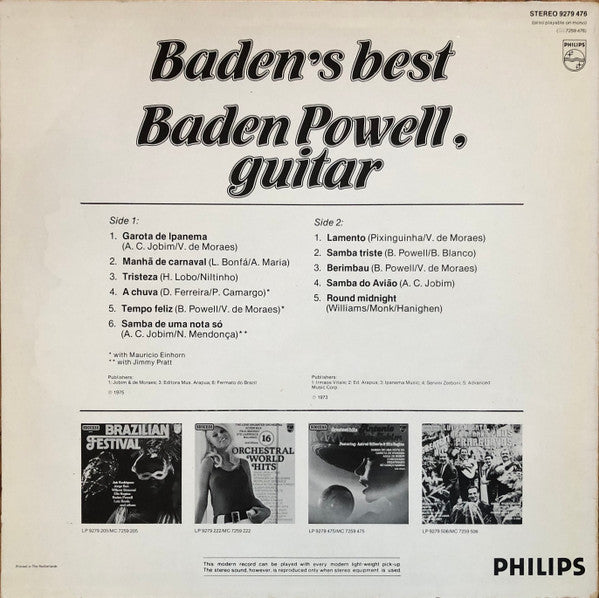 Baden Powell : Baden's Best (LP, Comp)