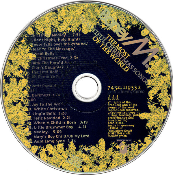 Boney M. : The Most Beautiful Christmas Songs Of The World (CD, Comp)