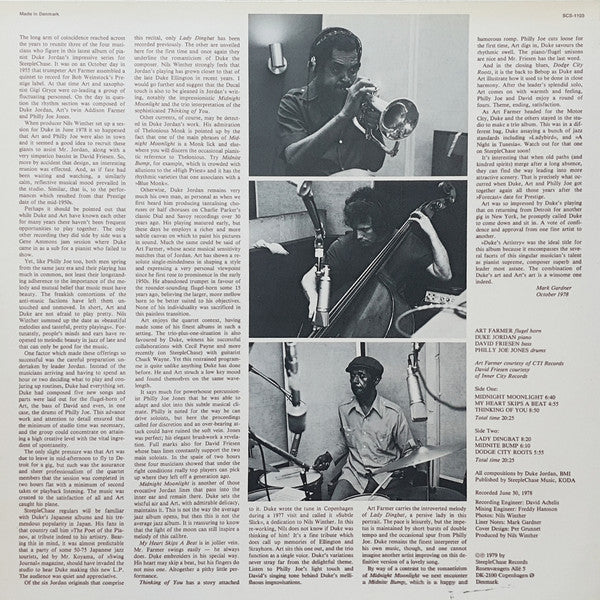 Duke Jordan Quartet : Duke's Artistry (LP, Album)