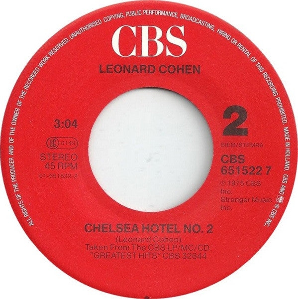 Leonard Cohen : I'm Your Man (7", Single)