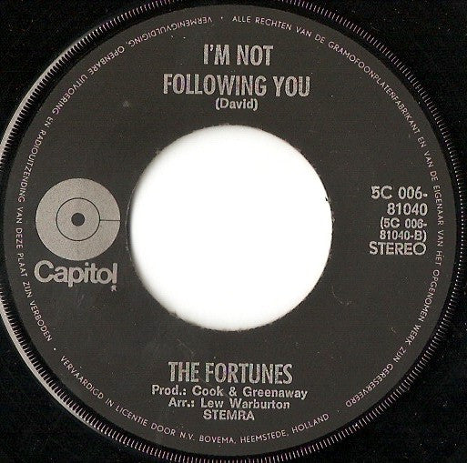 The Fortunes : Storm In A Teacup (7", Single)