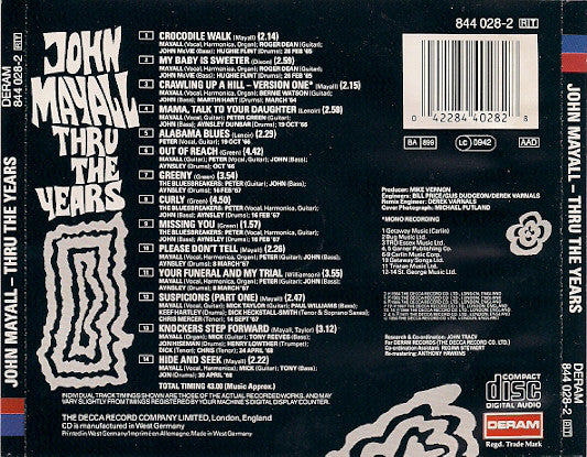 John Mayall : Thru The Years (CD, Comp, RE, RM)