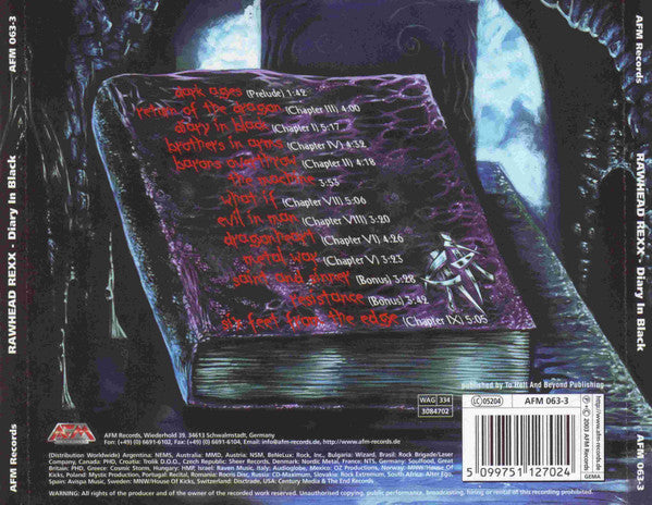 Rawhead Rexx : Diary In Black (CD, Album, Ltd, Len)