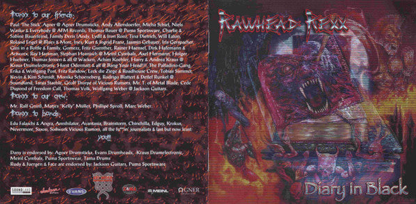 Rawhead Rexx : Diary In Black (CD, Album, Ltd, Len)