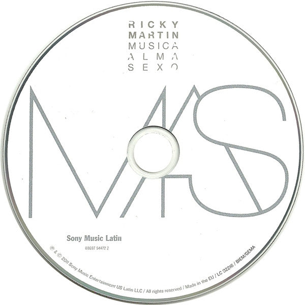Ricky Martin : Música + Alma + Sexo (CD, Album)