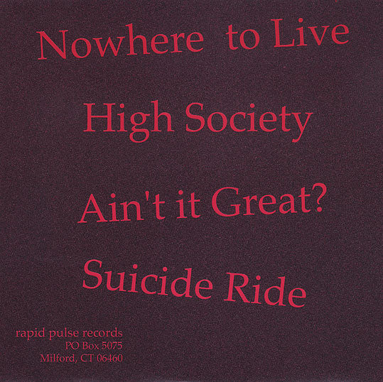 The Shrinks : Nowhere To Live (7")