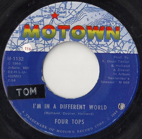 Four Tops : I'm In A Different World (7", ARP)