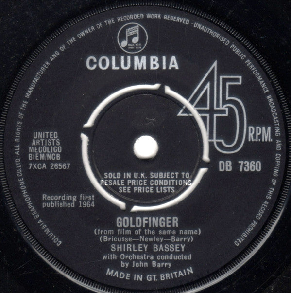 Shirley Bassey : Goldfinger (7", Single)