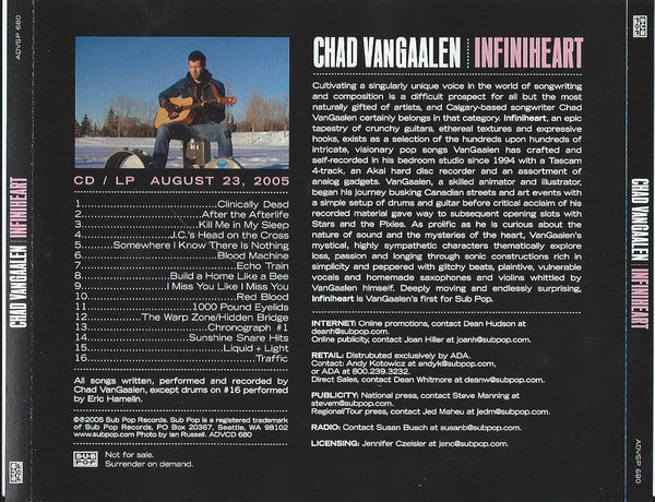 Chad VanGaalen : Infiniheart (CD, Album, Promo)