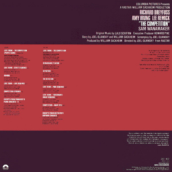 Lalo Schifrin : The Competition (Music From The Original Motion Picture Soundtrack) (LP)