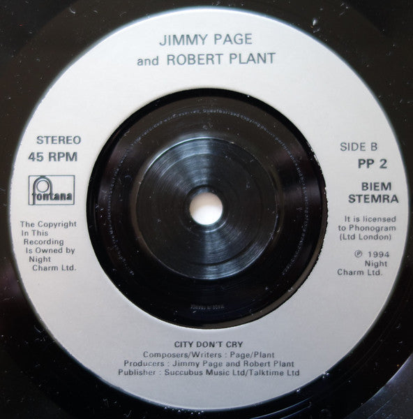 Jimmy Page & Robert Plant : Gallows Pole (7", Single)