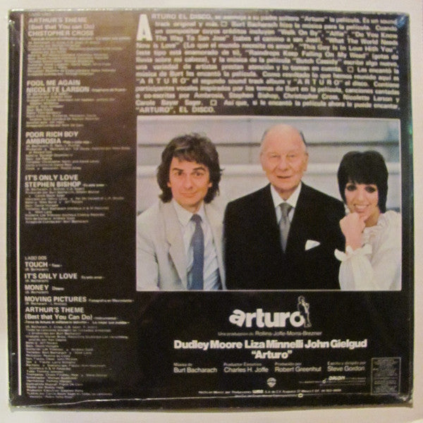 Various : Arthur The Original Soundtrack / El Disco De "Arturo" (El Millionario Seductor) (LP, Album)