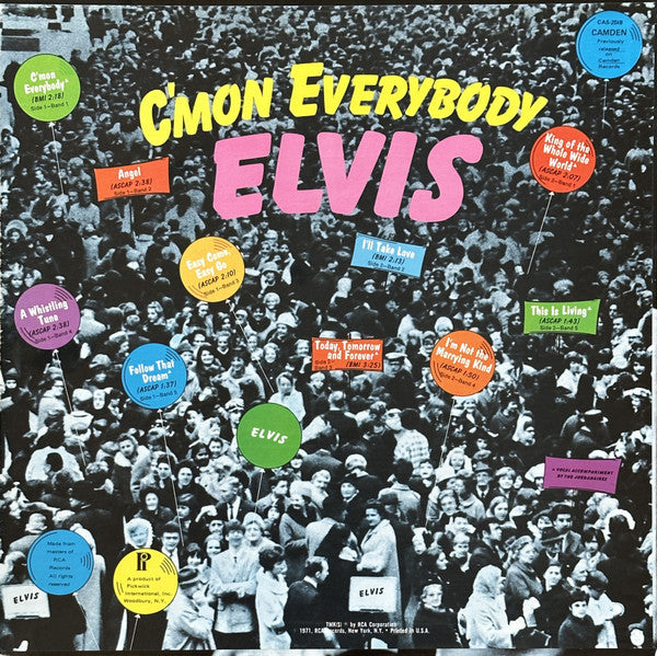 Elvis Presley : C'mon Everybody (LP, Comp, Mono, RE, Hol)