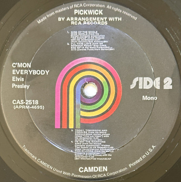 Elvis Presley : C'mon Everybody (LP, Comp, Mono, RE, Hol)
