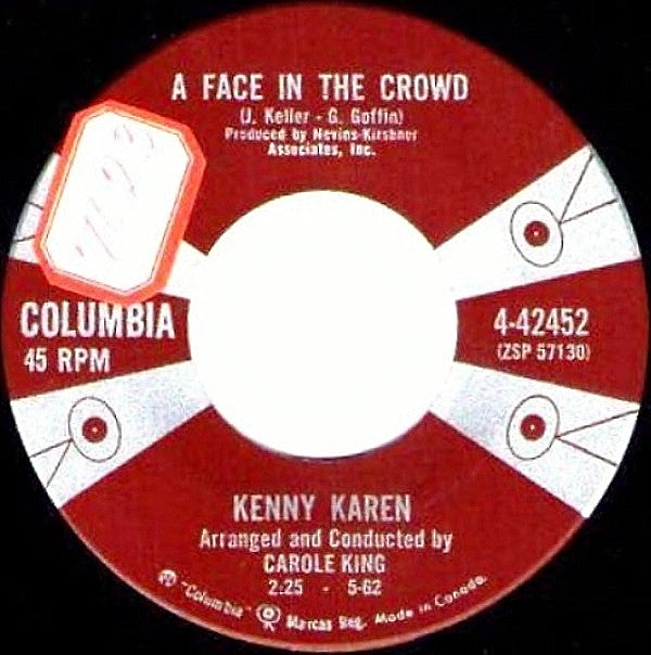 Kenny Karen : To Sandy With Love / A Face In The Crowd (7", Single)