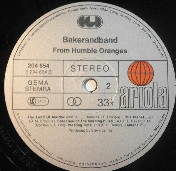 Bakerandband : From Humble Oranges (LP, Album)