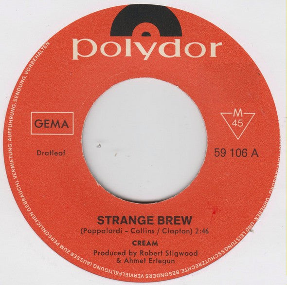 Cream (2) : Strange Brew / Tales Of Brave Ulysses (7", Single, Mono)
