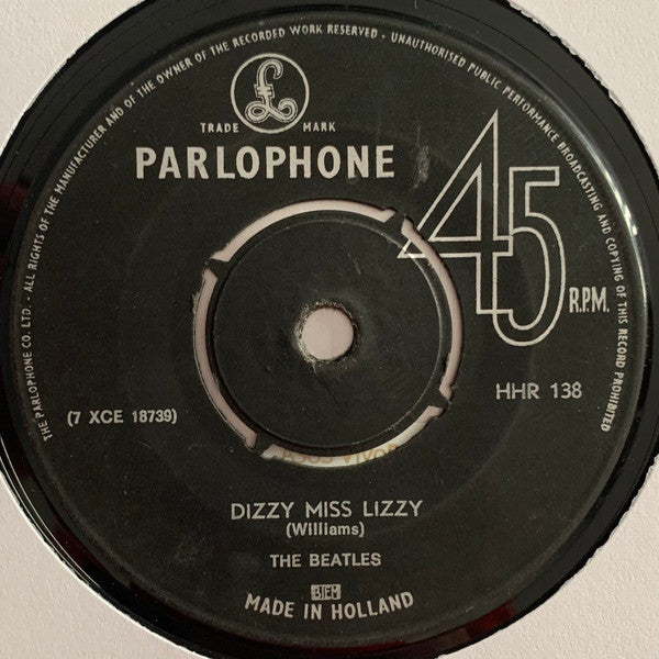 The Beatles : Dizzy Miss Lizzy / Yesterday (7", Single)