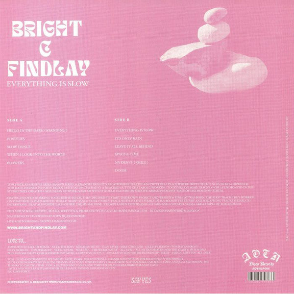Bright & Findlay : Everything Is Slow (LP, Album, Ltd, Pin)
