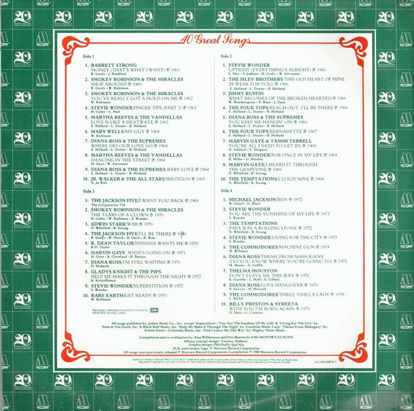 Various : The Motown 20th Anniversary Album (2xLP, Comp)