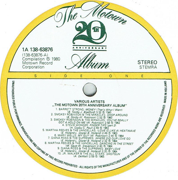 Various : The Motown 20th Anniversary Album (2xLP, Comp)