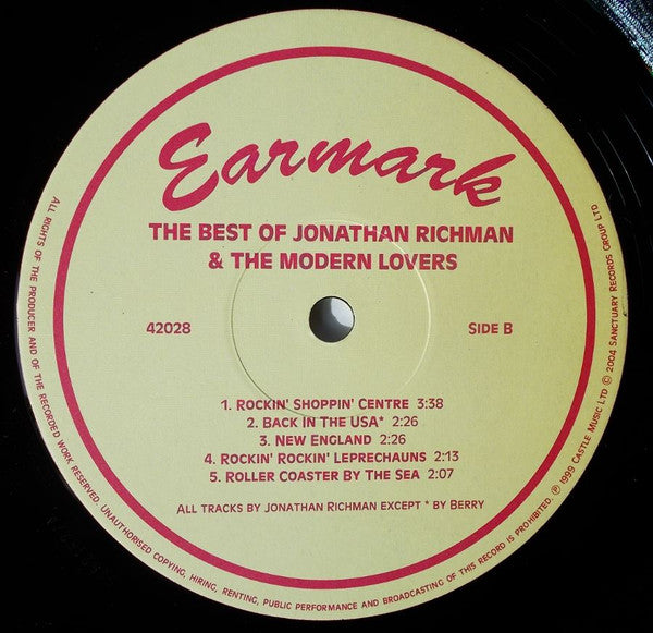 Jonathan Richman & The Modern Lovers : The Best Of (2xLP, Comp)