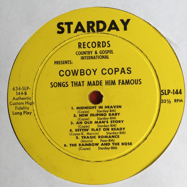 Cowboy Copas : Songs That Made Him Famous (LP, Album)