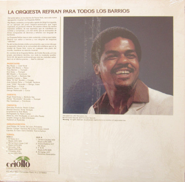 Rey Reyes & La Orquesta Refrán : El Clavo (LP, Album)