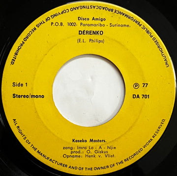 The Kaseko Masters : Dérenko (7", Single)