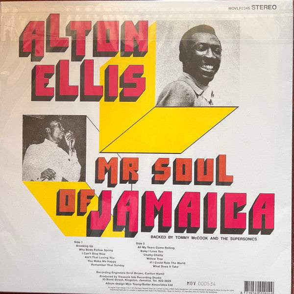 Alton Ellis : Mr Soul Of Jamaica (LP, Ltd, Num, RE, Mag)