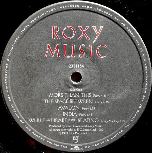 Roxy Music : Avalon (LP, Album)