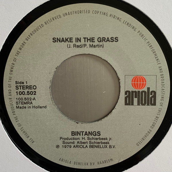Bintangs : Snake In The Grass (7", Single)