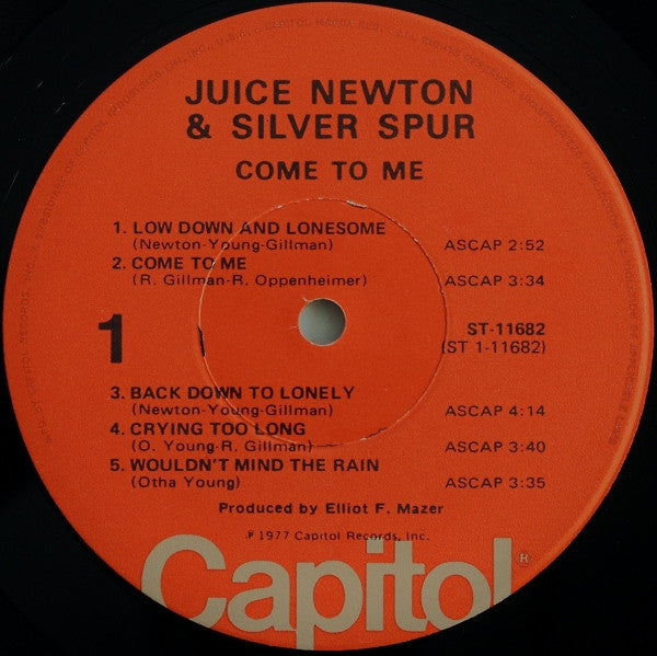 Juice Newton & Silver Spur : Come To Me (LP, Album)