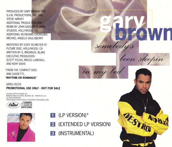 Gary Brown (10) : Somebody's Been Sleepin' In My Bed (CD, Single, Promo)