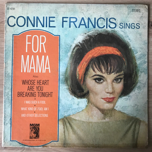 Connie Francis : Sings For Mama (LP, Album)