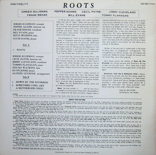 The Prestige All Stars : Roots (LP, Album, RE)