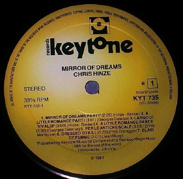 Chris Hinze With London Symphony Orchestra Featuring: Louis van Dijk : Mirror Of Dreams (LP, Album)