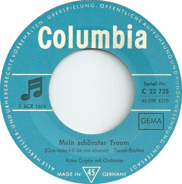Alma Cogan : Tennessee-Waltz (7", Single)