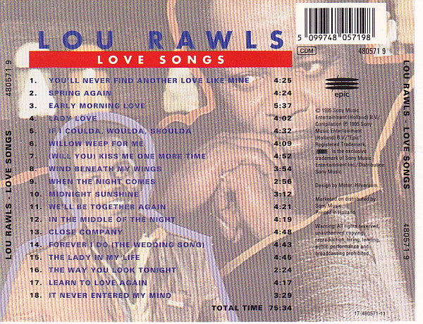 Lou Rawls : Love Songs (2xCD, Comp)