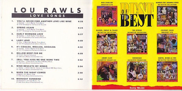 Lou Rawls : Love Songs (2xCD, Comp)