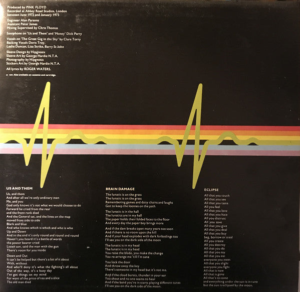 Pink Floyd : The Dark Side Of The Moon (LP, Album, RE, Whi)