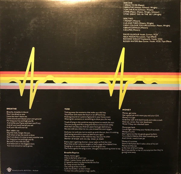 Pink Floyd : The Dark Side Of The Moon (LP, Album, RE, Whi)