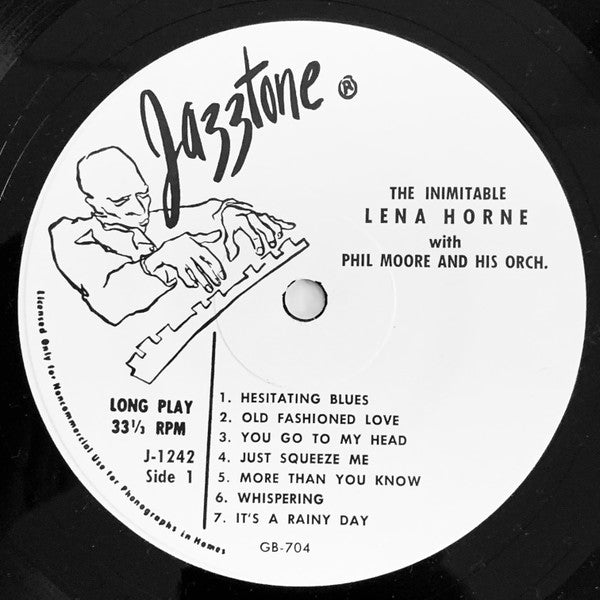 Lena Horne With Phil Moore And His Orchestra : The Inimitable Lena Horne (LP, Album)